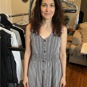 Caution To The Wind Monochrome Striped Top